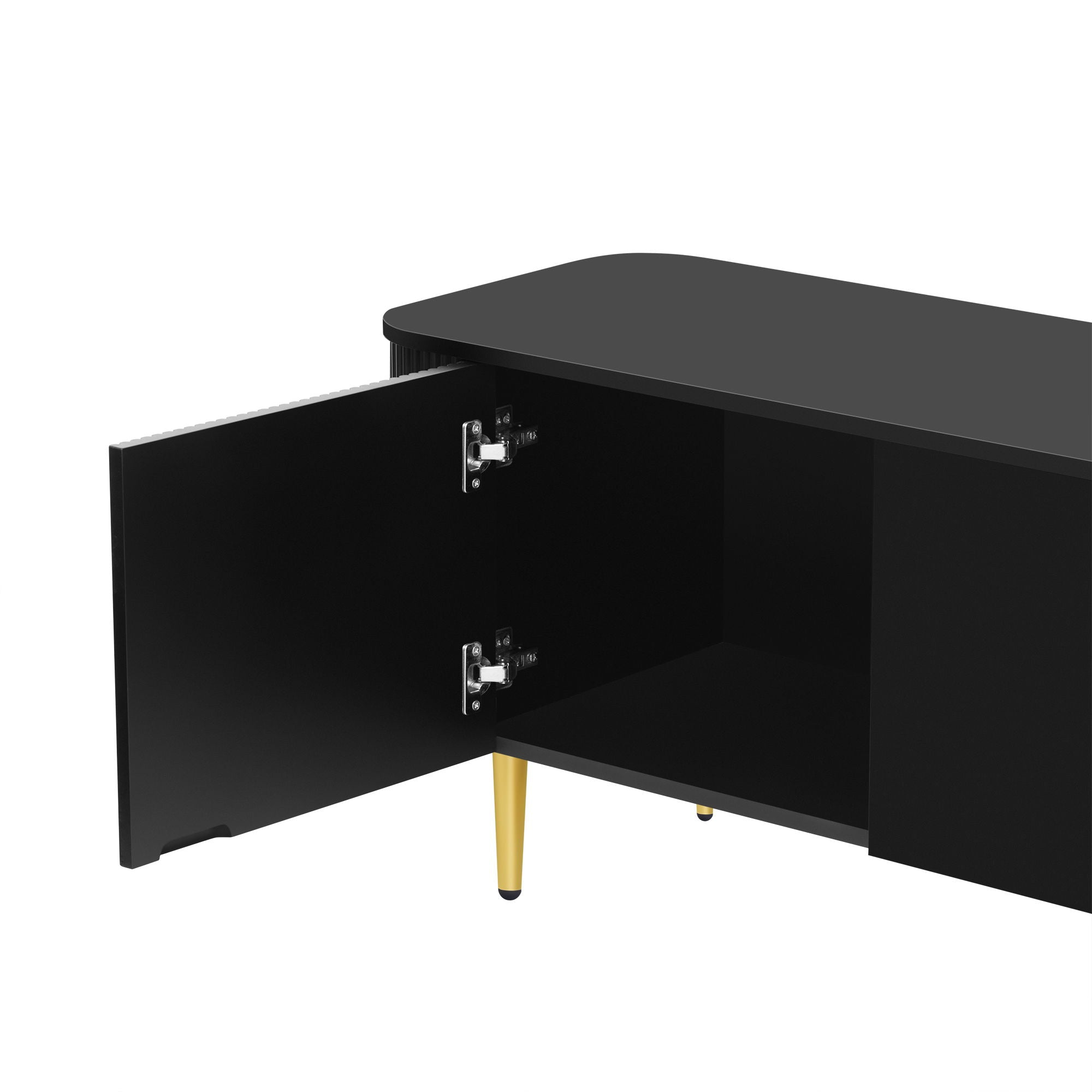 Minimalist TV Stand For TVs Up To 85", Modern Entertainment Center Media Console With 4 Spacious Cabinets For Living Room