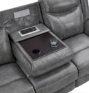 Conrad  Upholstered Padded Arm Motion Sofa Set Grey