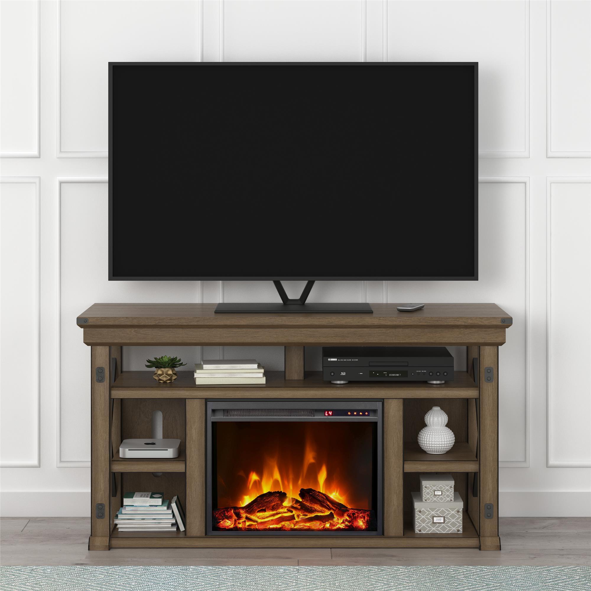 Wildwood - Fireplace TV Stand - Gray