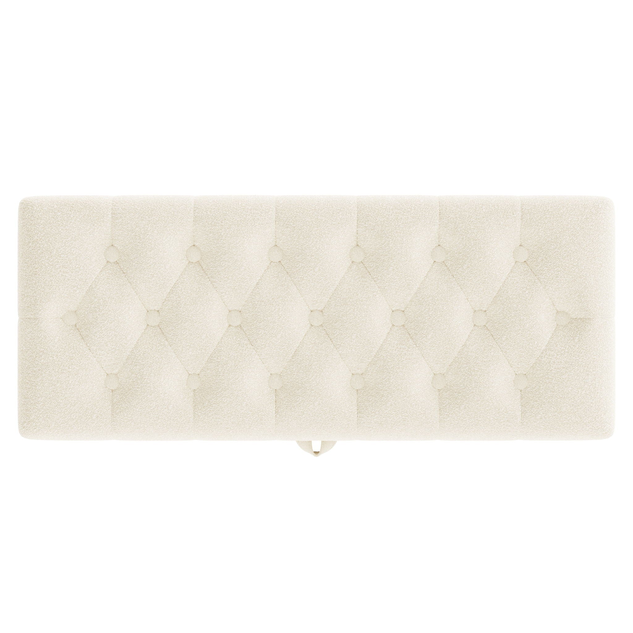 Modern Tufted Storage Ottoman Bench With Metal Legs