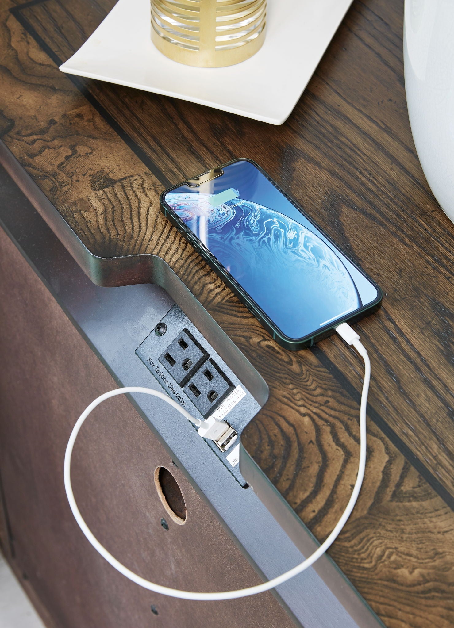 Maylee - Three Drawer Night Stand - Dark Brown