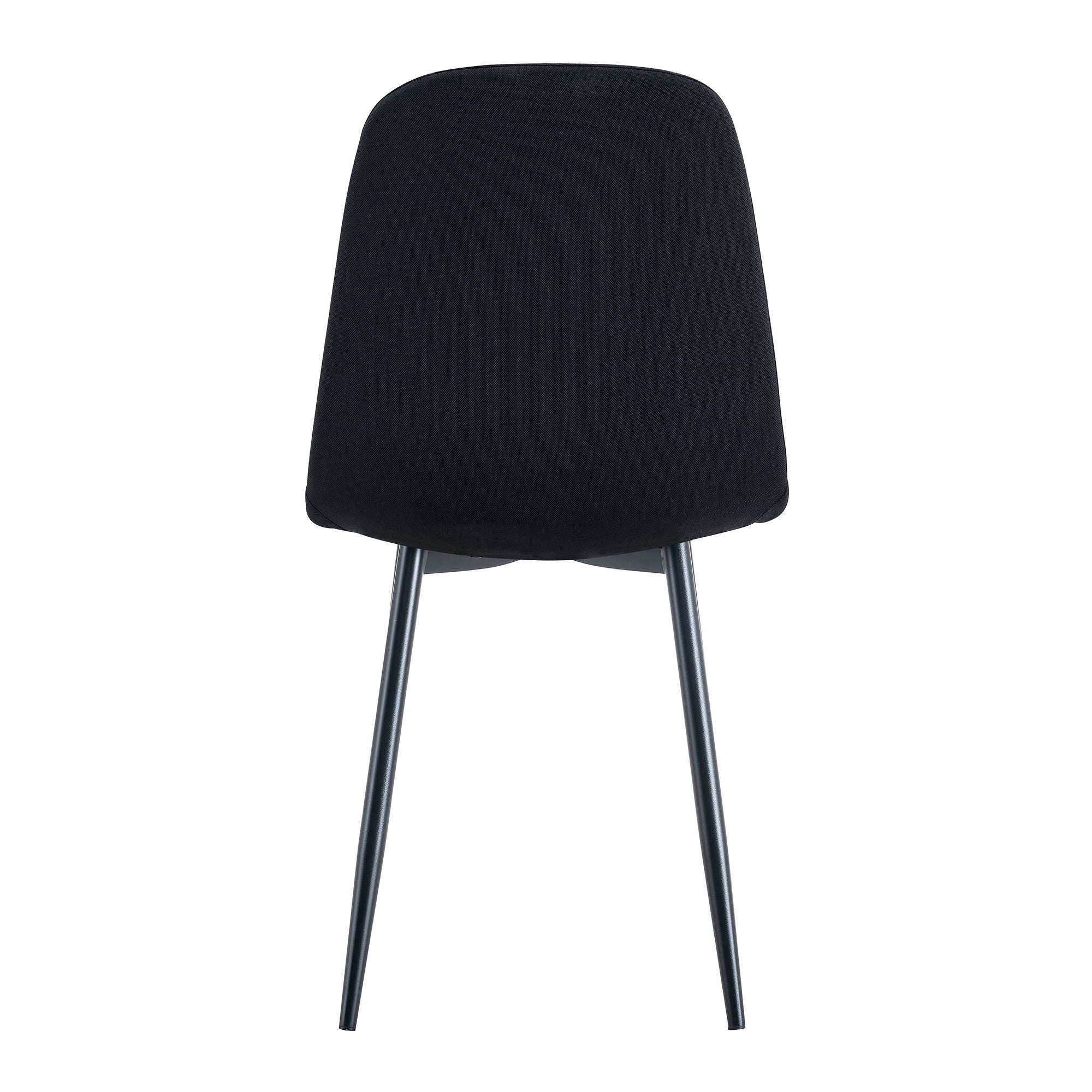 Modern Medieval Style Cushioned Side Chairs Set With Metal Legs For Kitchens