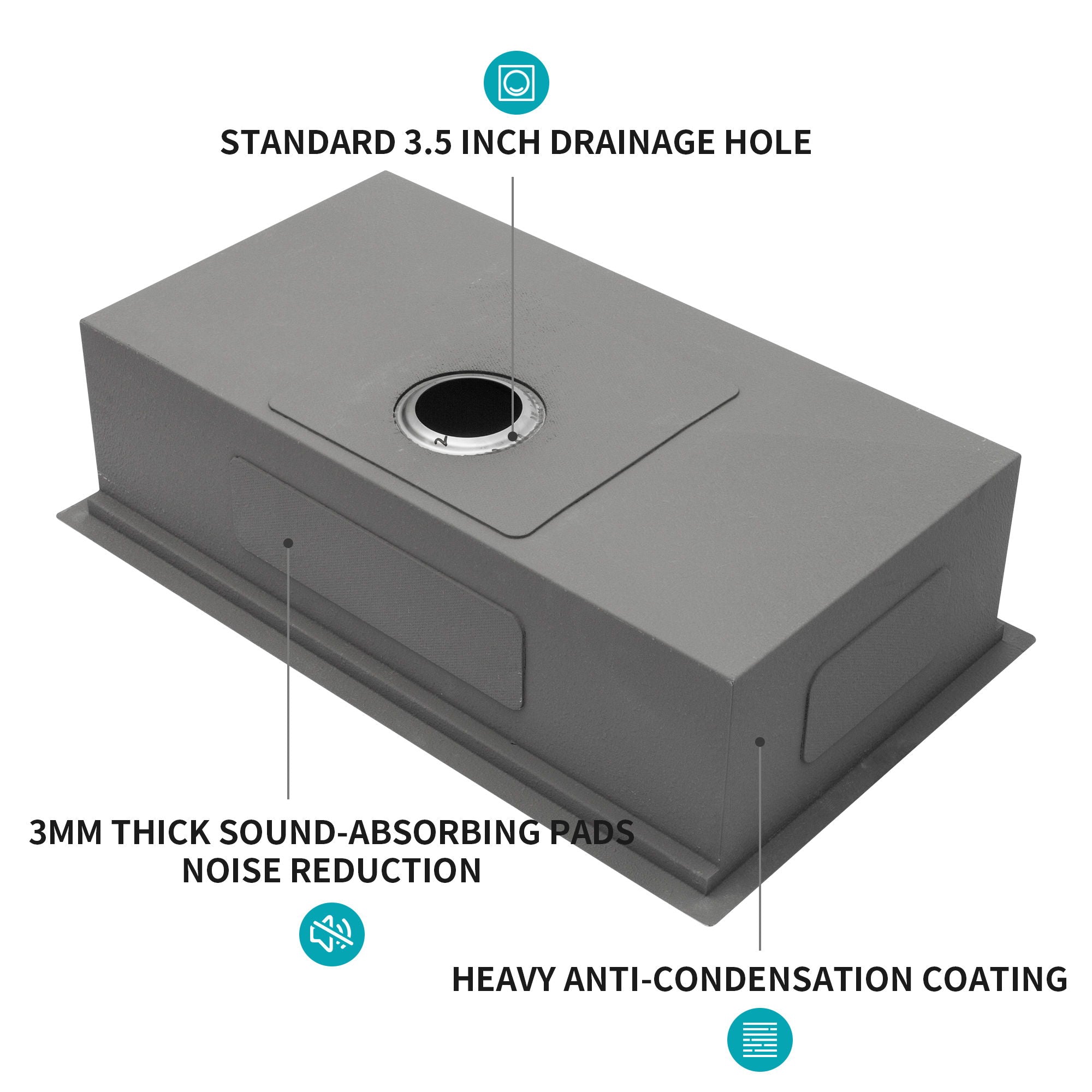 Single Bowl, Undermount Workstation, Kitchen Sink With Accessories