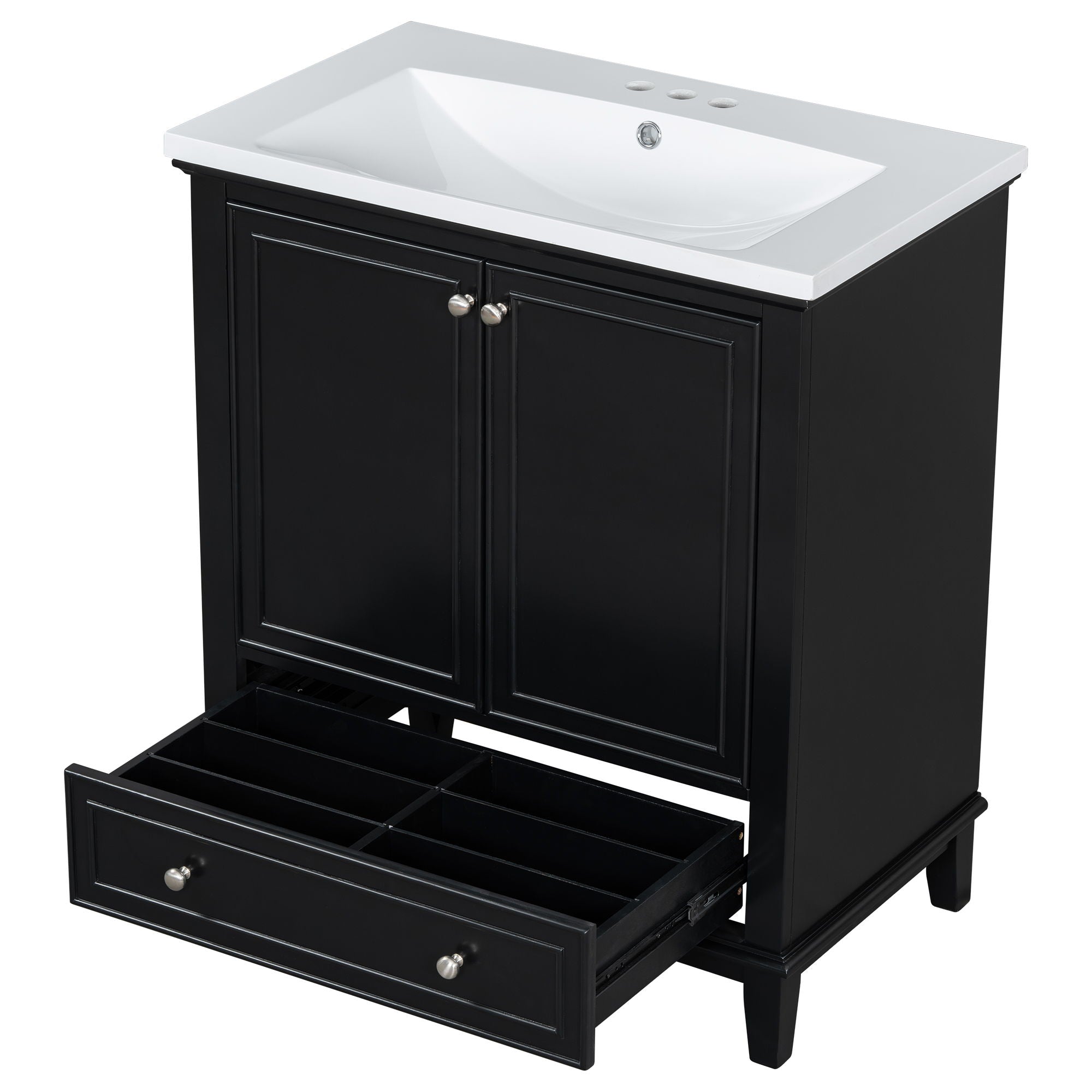 Modern Bathroom Vanity With Sink Combo, Multi Functional Cabinet With Doors And Drawer