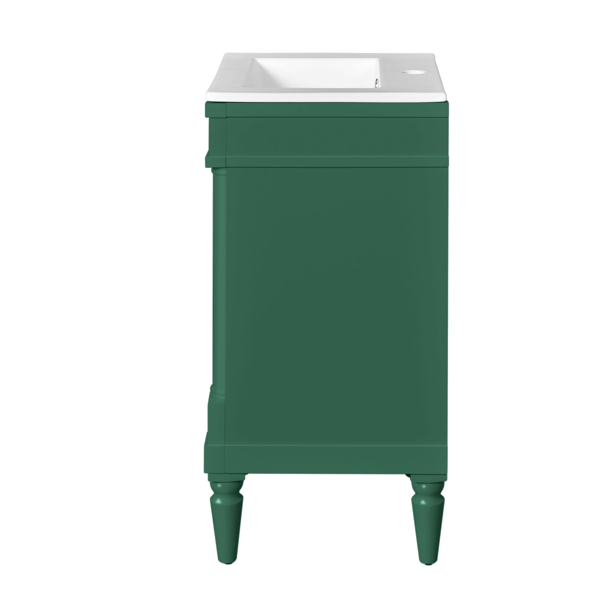 Bathroom Vanity With Sink, Storage Cabinet With Door, Drop In Sink, Compact Freestanding Design