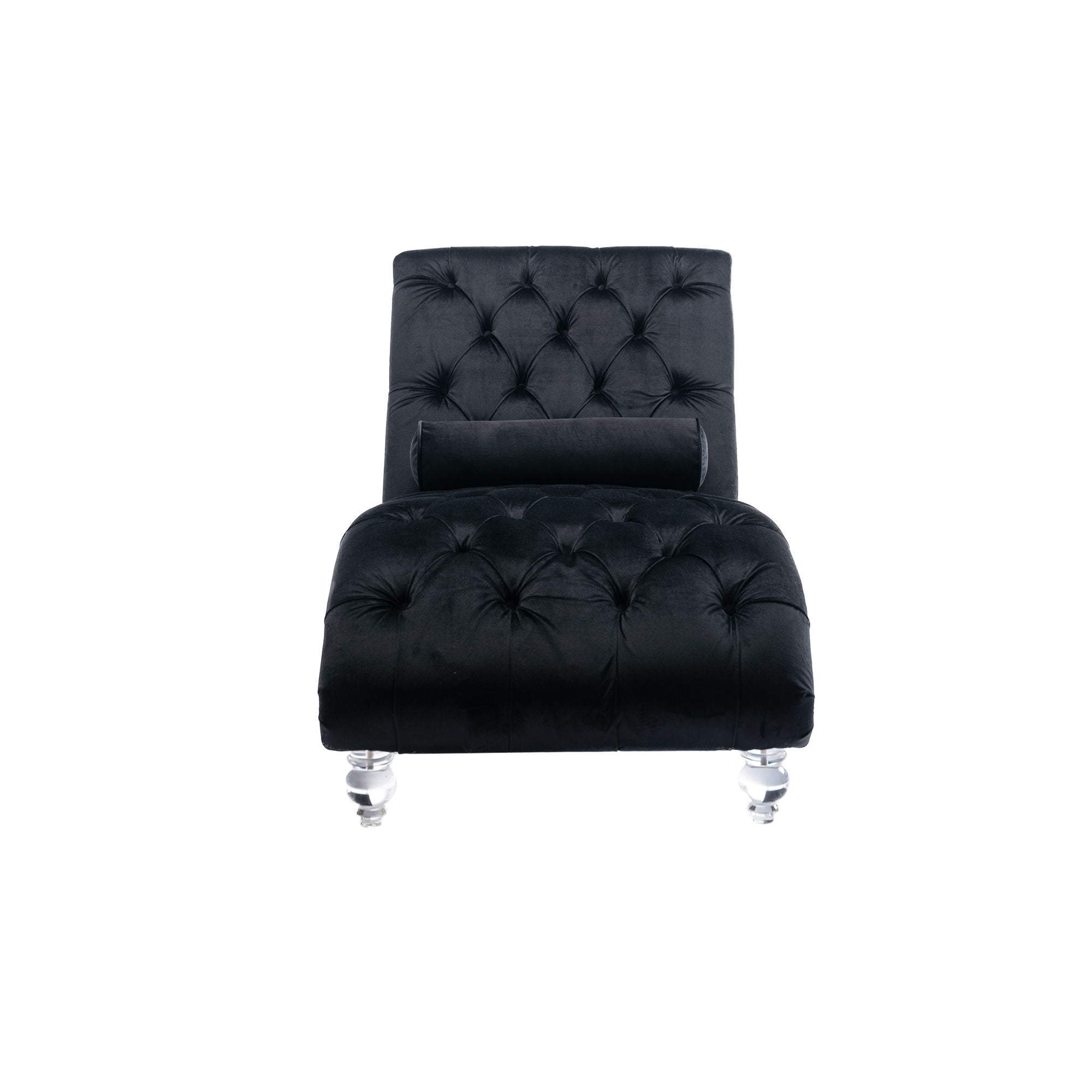 Chaise Lounge Indoor, Button Tufted Upholstered Chaise Lounge Chair With Pillow