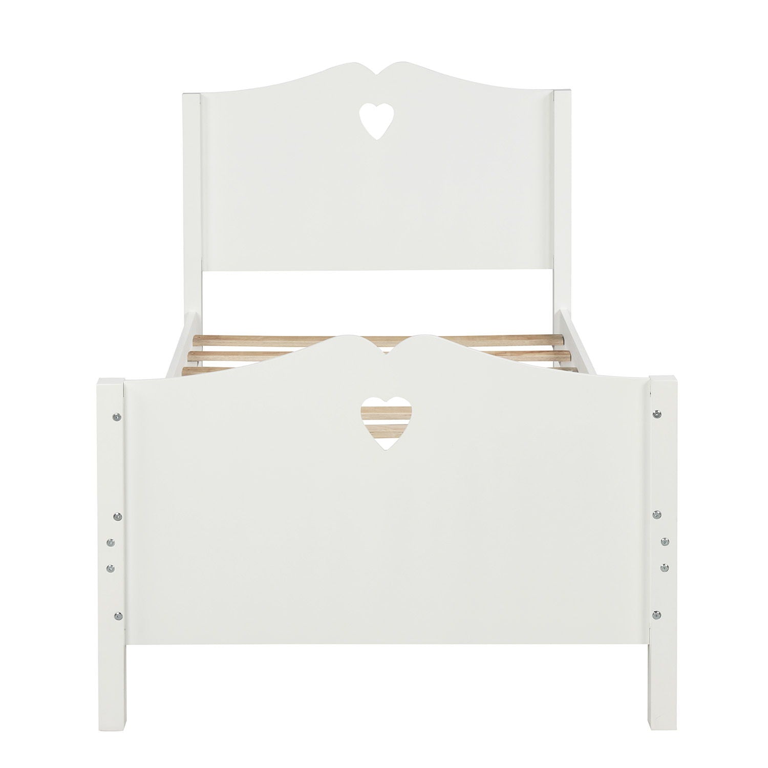 Platform Bed With Slat Support And Headboard And Footboard