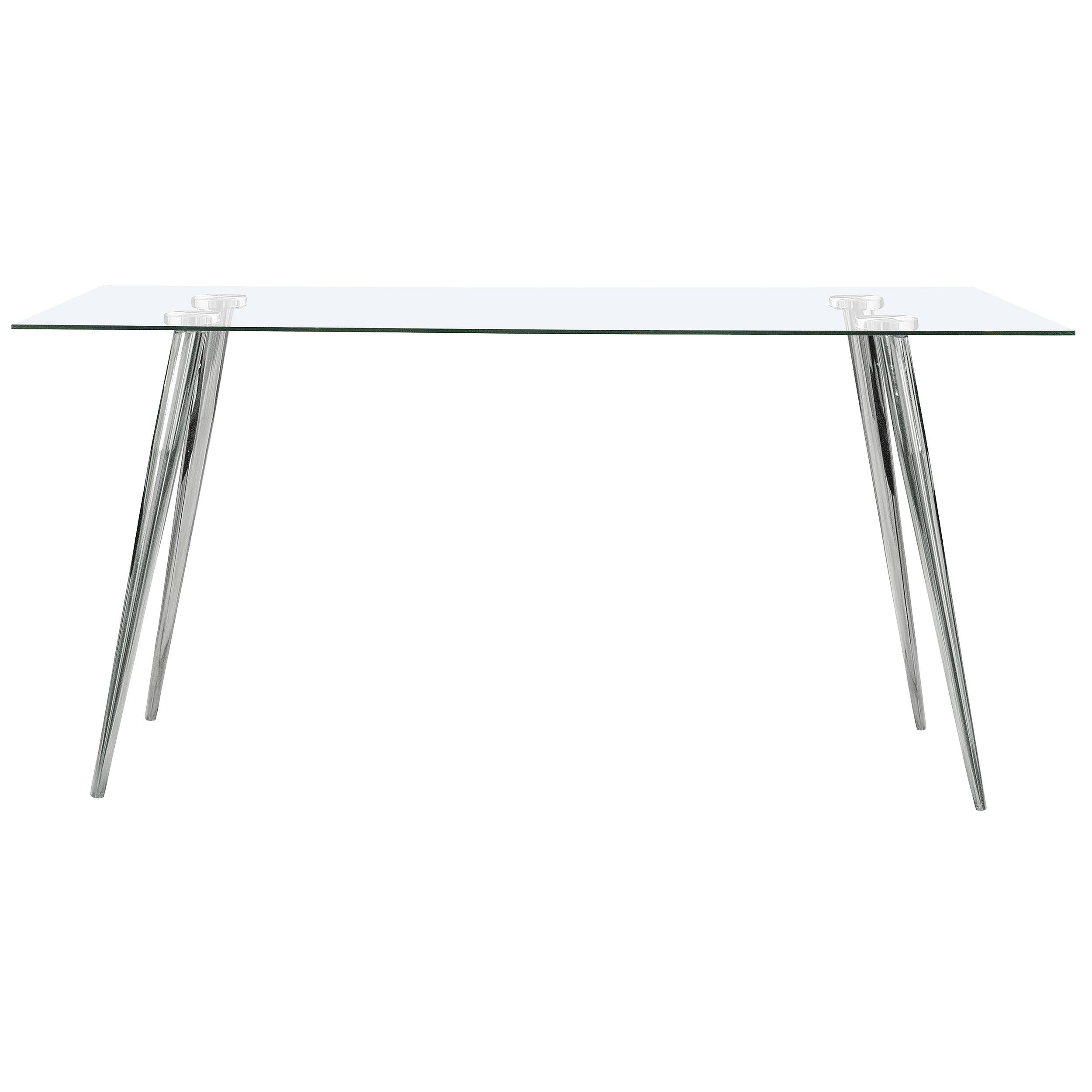 Diamond Modern Furniture COA Gilman Dining Table with Glass Top 190621CHR IMAGE 2