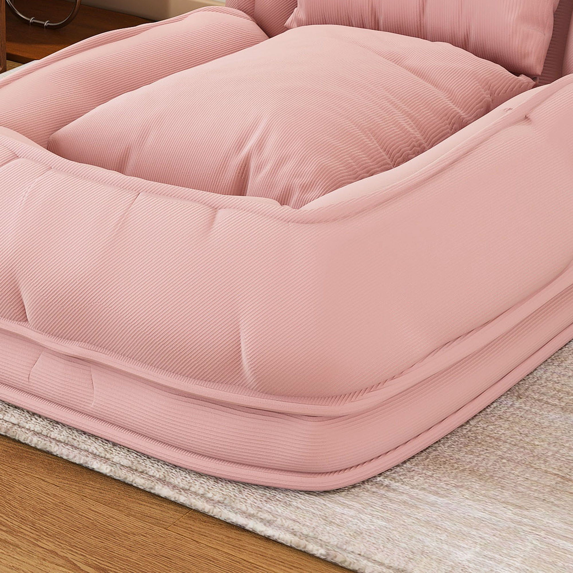 Upholstered Foldable Lazy Sofa Bed For Adults And Pets