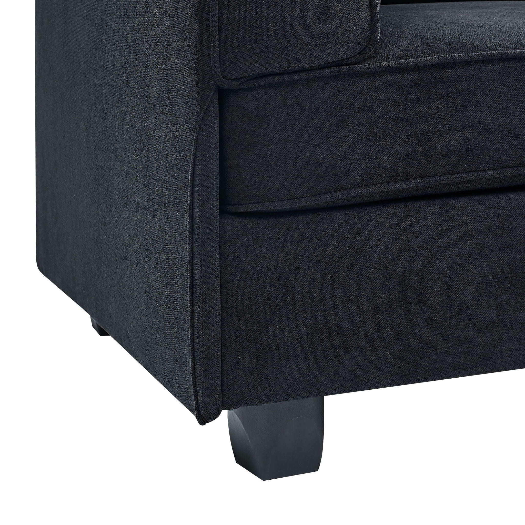 Upholstered Modular Sectional - Black