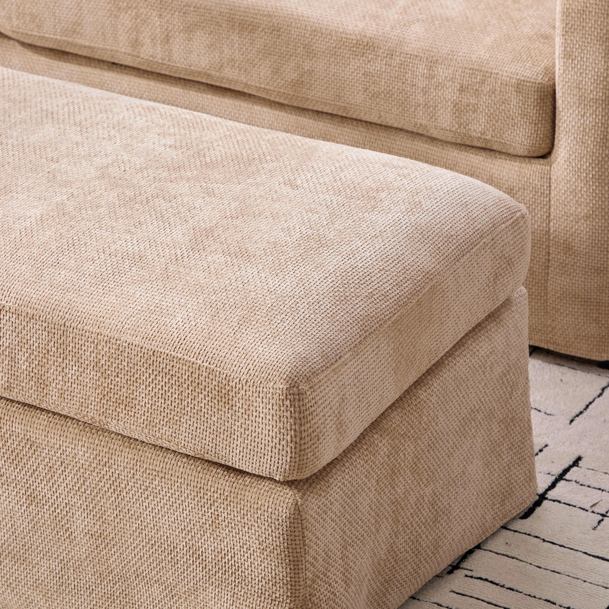 Accent Chair With Ottoman, Includes 2 Bolster Pillows