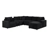 Hunter Black Sectional (W/ Bluetooth Speaker & Pull-Out Bed)