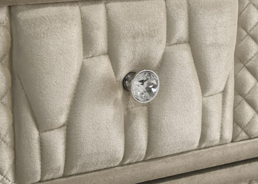 Lorient - 2-Drawer LED Nightstand With USB