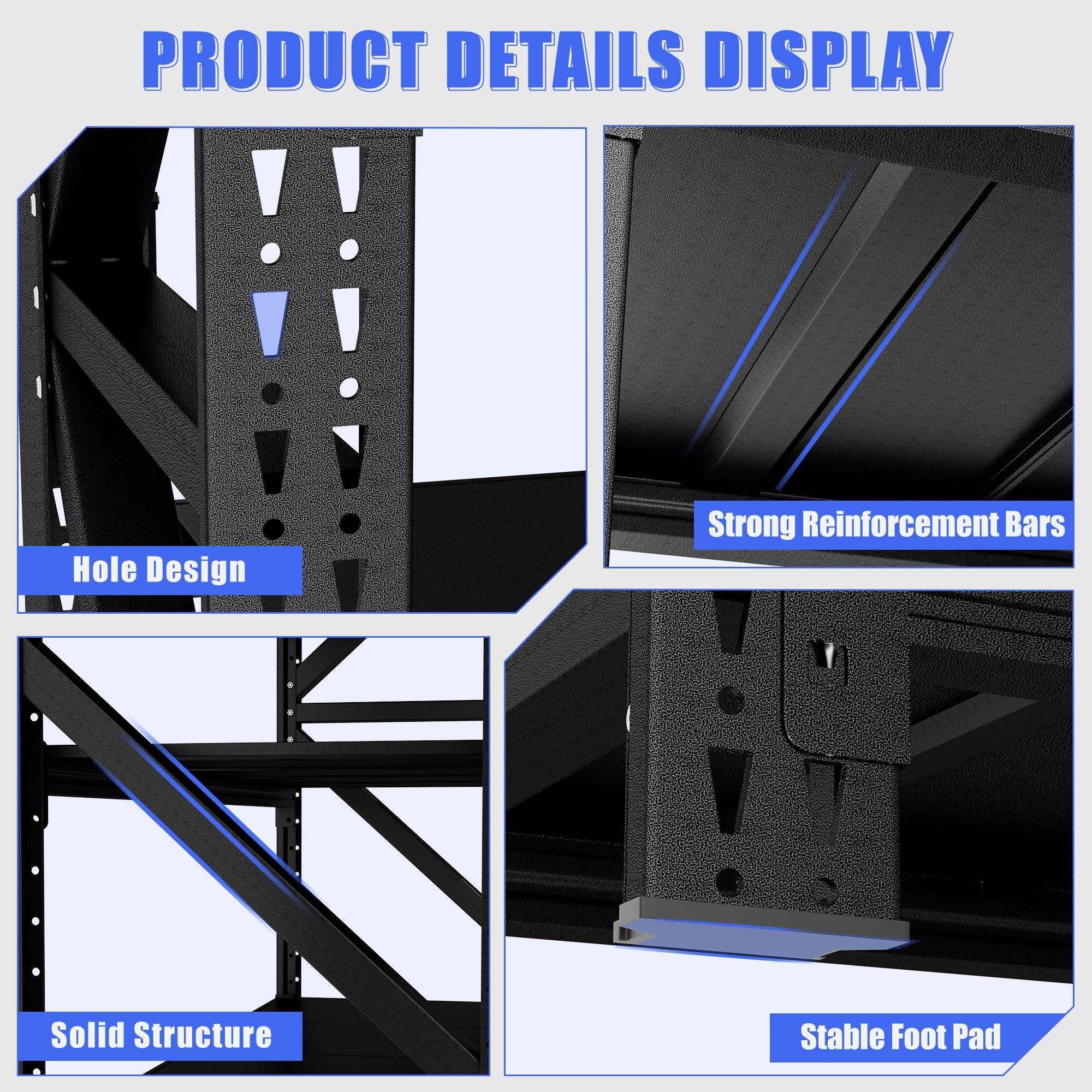 Heavy Duty 4 Shelf Garage Shelving Unit