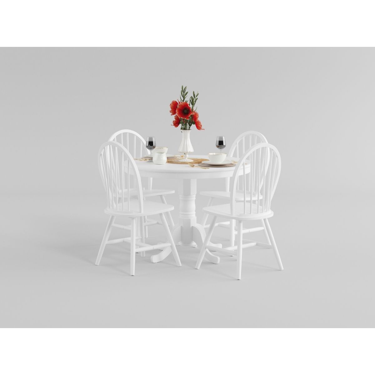 Shelby - Dining Table - White