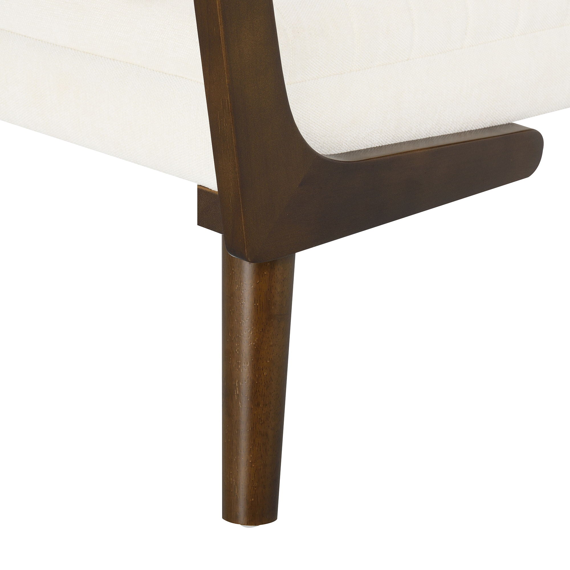 Mid-Century Bench With Wood Legs