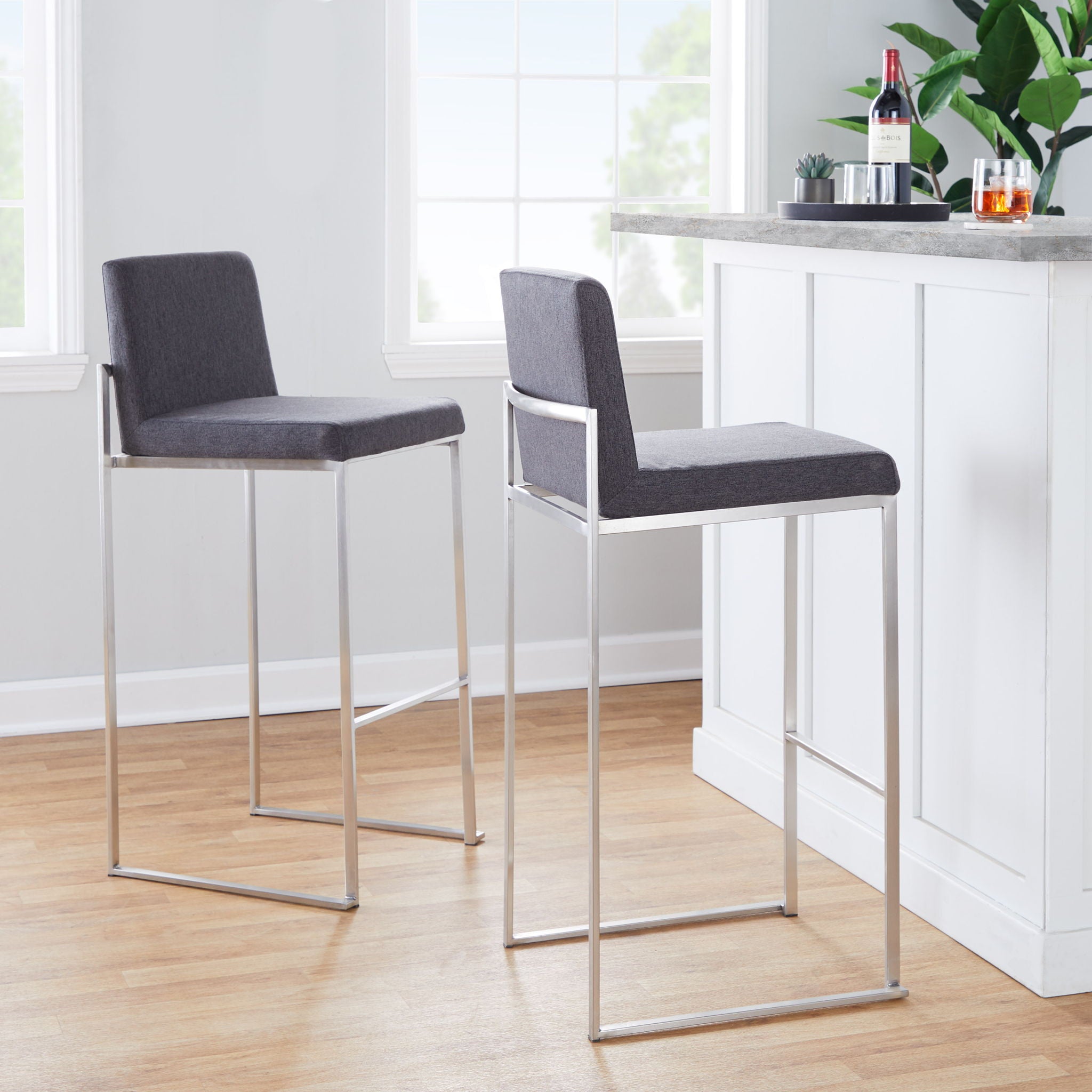 Fuji - Contemporary And Modern Elegance High Back Barstool
