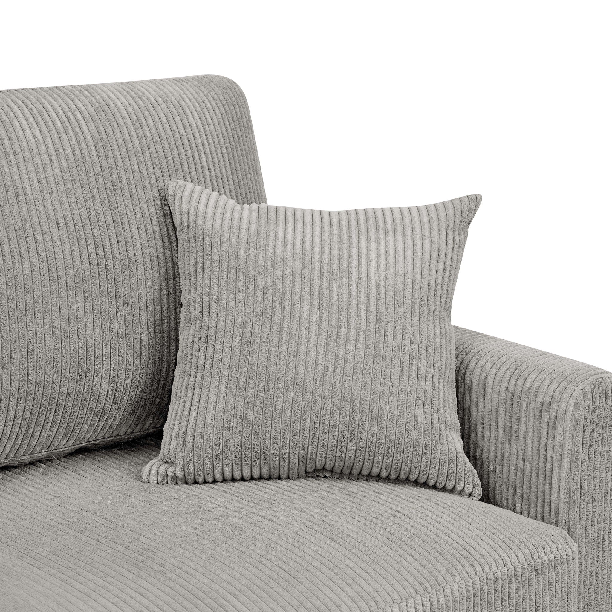Upholstered Loveseat With Arms And Pillows