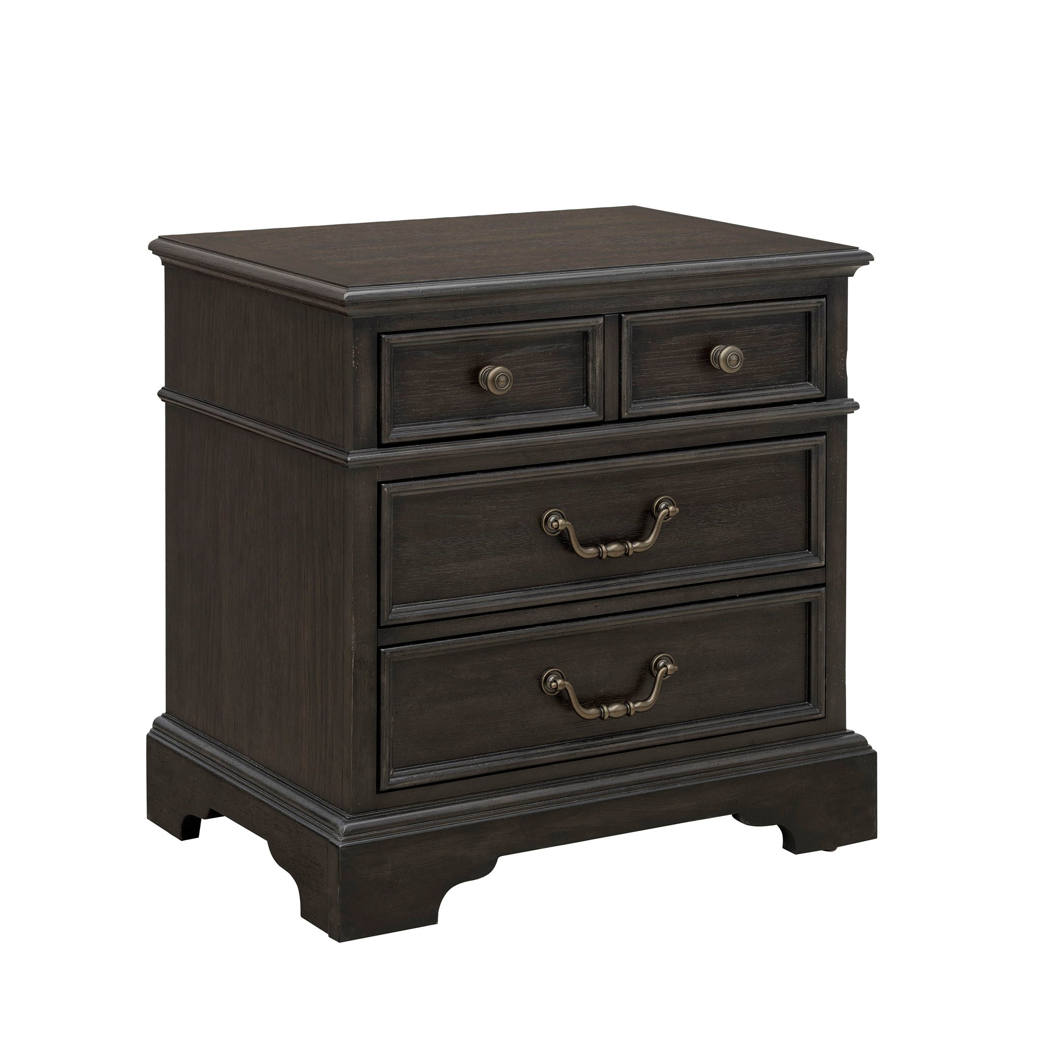 Hickory Creek - 3 Drawer Nightstand - Brown