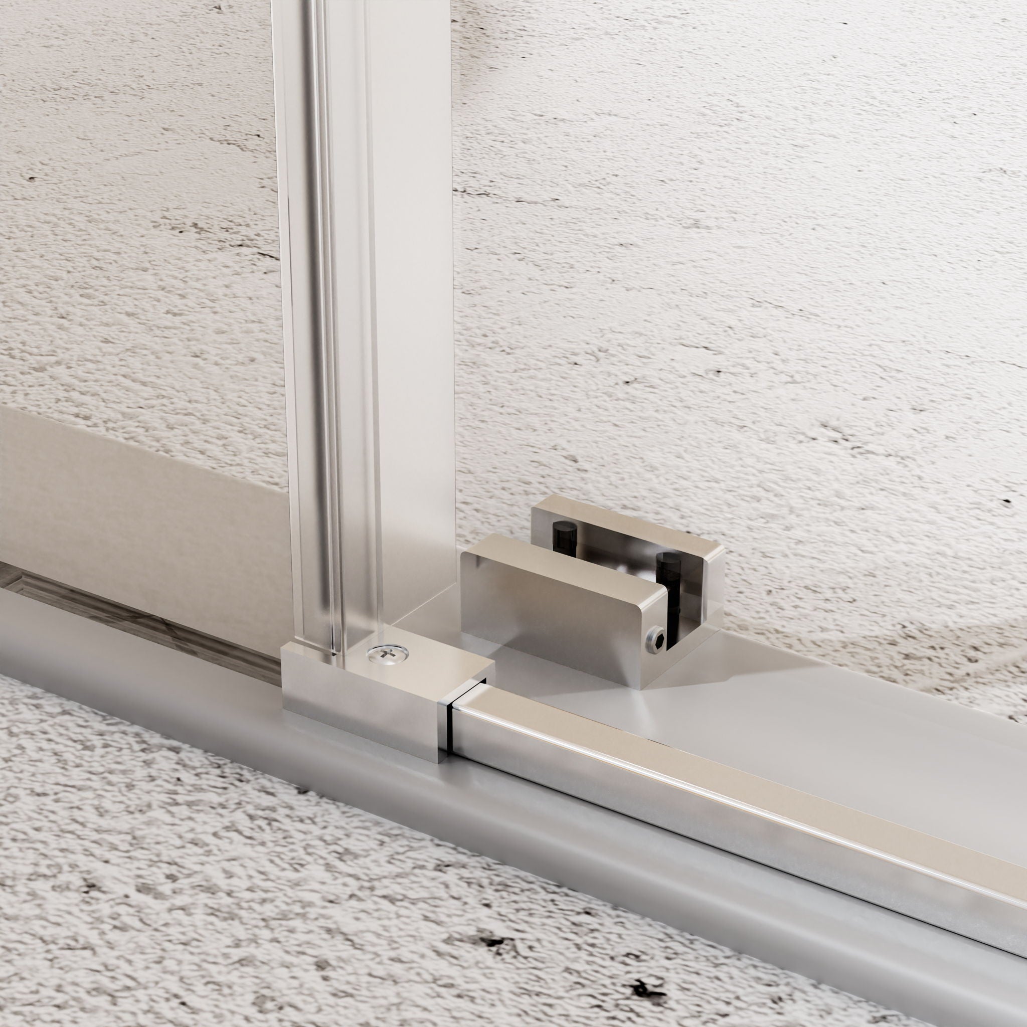 Frameless Single Sliding Soft Close Shower Doors, 5/16" Sgcc Tempered Glass