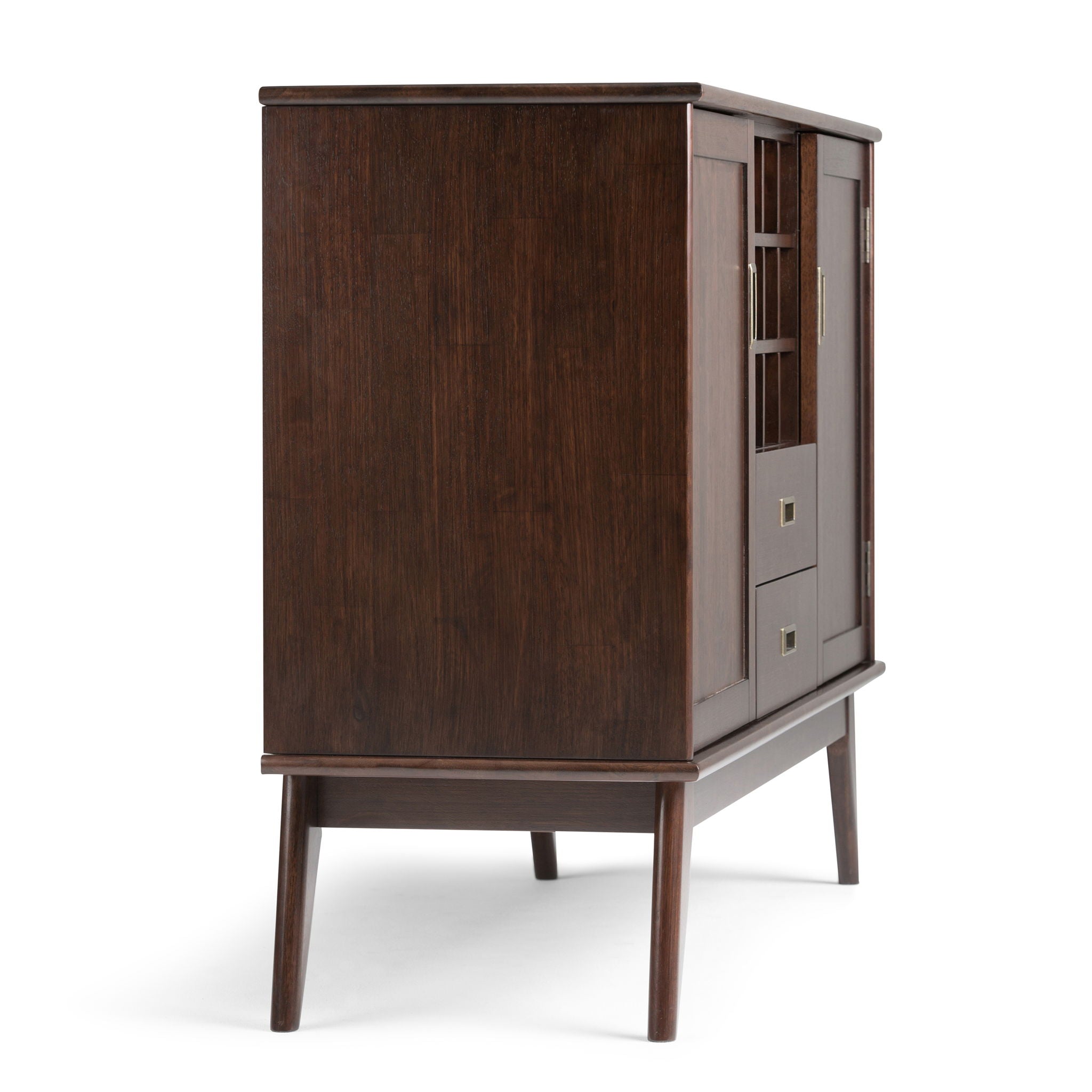 Draper - Sideboard Buffet And Wine Rack - Medium Auburn Brown