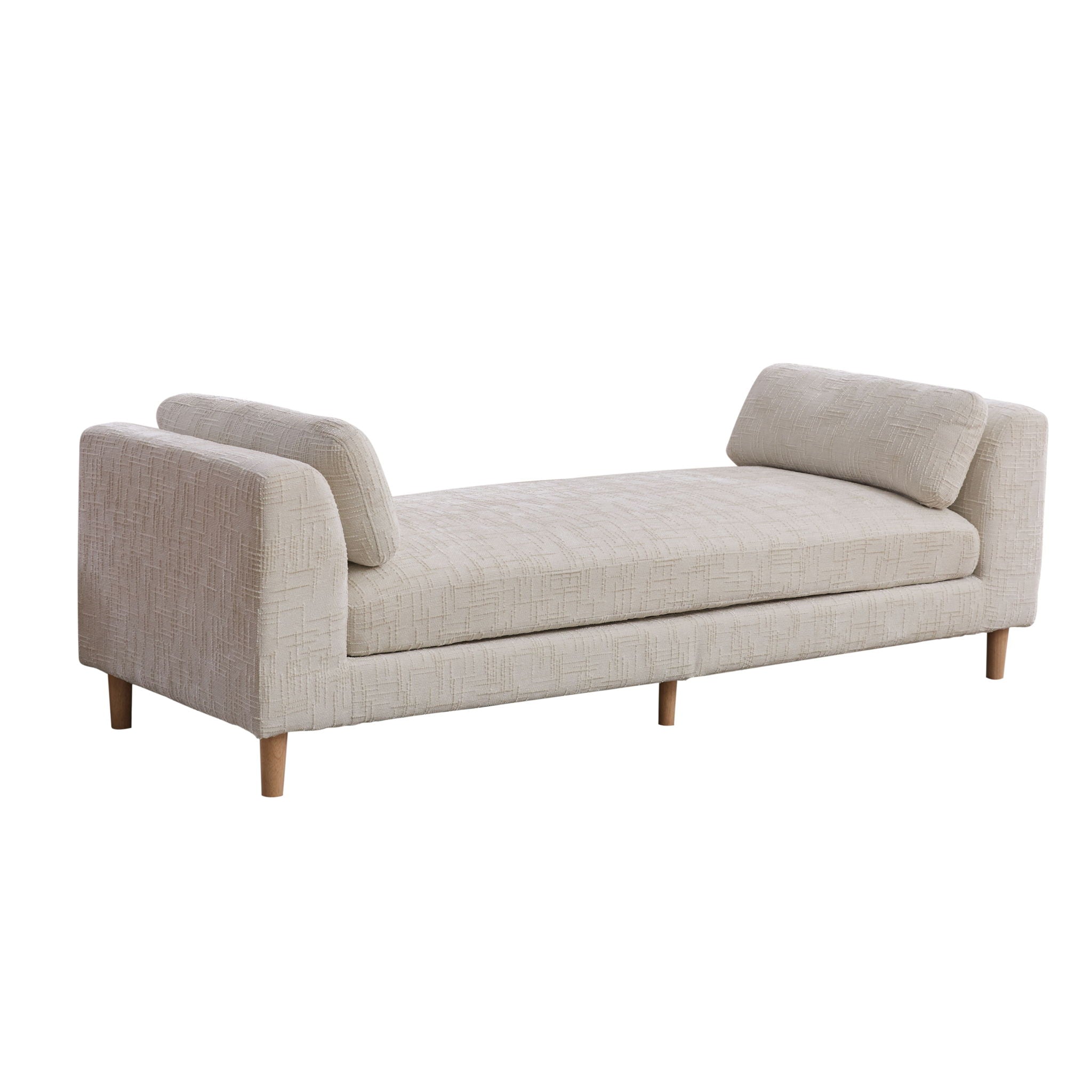 Modern Upholstered End Of Bed Bench With Armrests