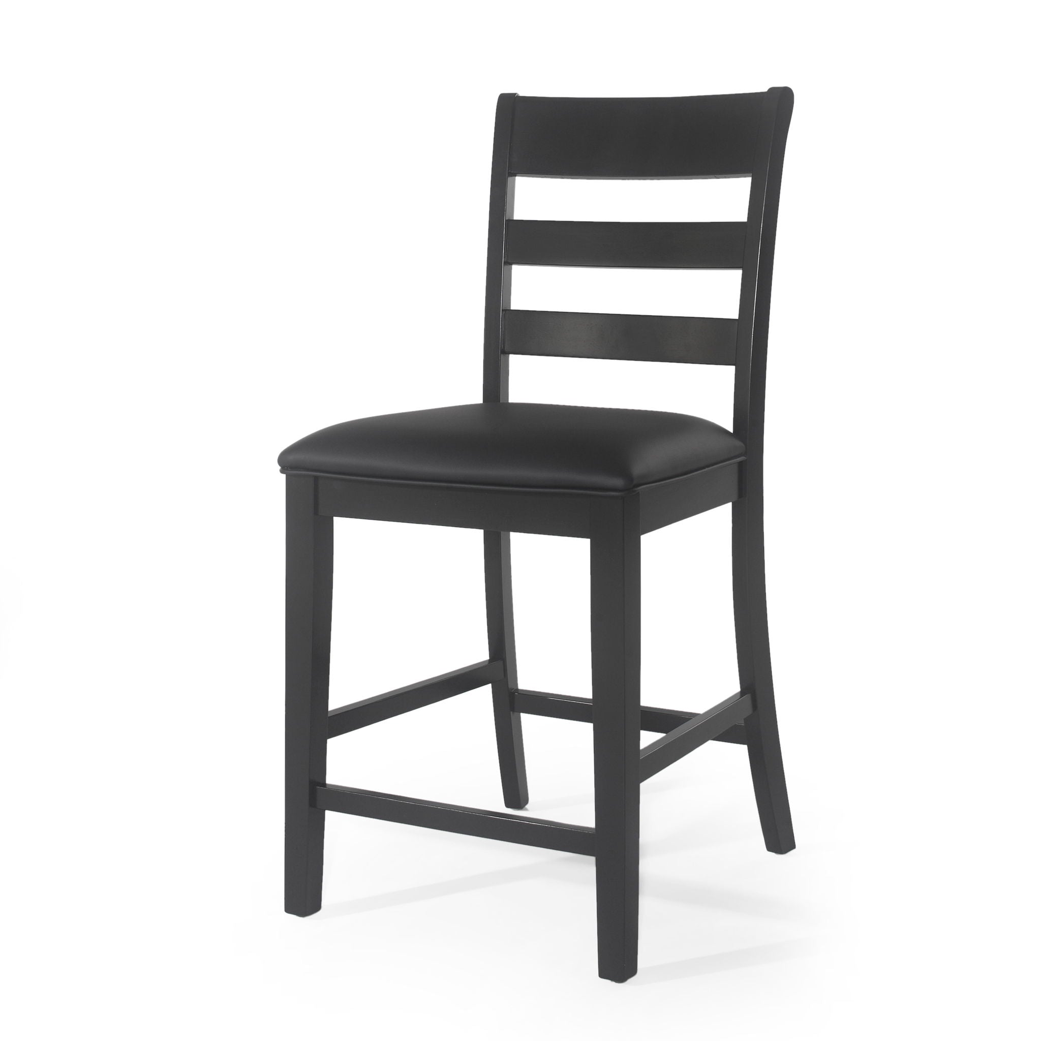 Farmhouse Upholstered Wood Counter Stools
