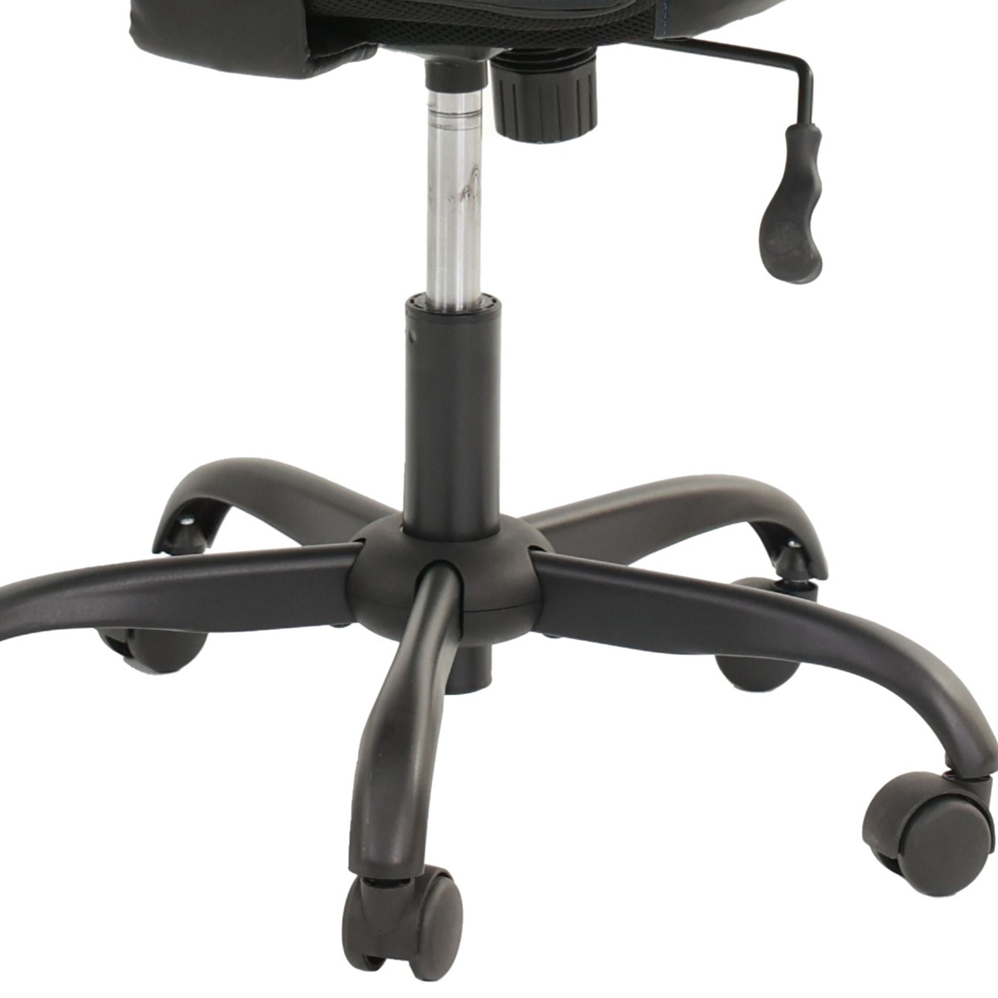 Ergonomic Office Chair With Armrests, Adjustable Design - Black / Blue