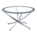 Brooke  Round Coffee and End Table Set Chrome