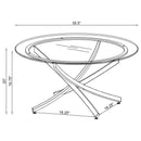 Brooke  Round Coffee and End Table Set Chrome