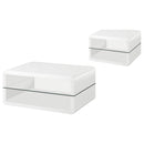 Elana  Coffee and End Table Set White High Gloss