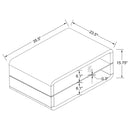 Elana  Coffee and End Table Set White High Gloss