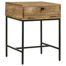 Stephie  Square Coffee and End Table Set Honey Brown