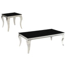 Carone Glass Top Coffee and End Table Set