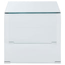 Ripley Squared Tempered Bent Glass Side End Table Clear