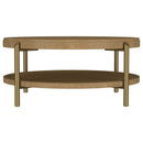 Arini Round Coffee Table With Storage Shelf