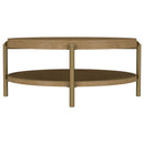 Arini Round Coffee Table With Storage Shelf