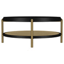 Arini Round Coffee Table With Storage Shelf
