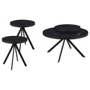 Briggs  Round Coffee and End Table Set Black