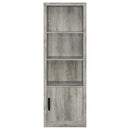 Burke 3-shelf Engineered Wood Media Tower Grey Driftwood