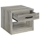 Felix 1-drawer Engineered Wood Side End Table Grey Driftwood