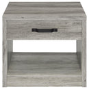 Felix 1-drawer Engineered Wood Side End Table Grey Driftwood