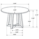 Skylark Round Marble-like SmartTop Side End Table Black