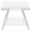 Marcia Rectangular Side End Table White High Gloss