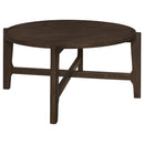 Cota  Solid Wood Coffee and End Table Set Dark Brown