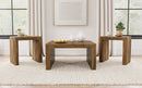Odilia  Solid Wood Coffee and End Table Set Auburn