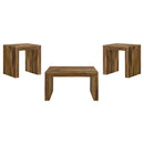Odilia  Solid Wood Coffee and End Table Set Auburn