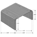 Cahya  Rattan Coffee and End Table Set Black