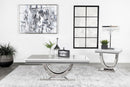 Kerwin  Rectangular Coffee and End Table Set Chrome