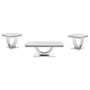Kerwin  Rectangular Coffee and End Table Set Chrome